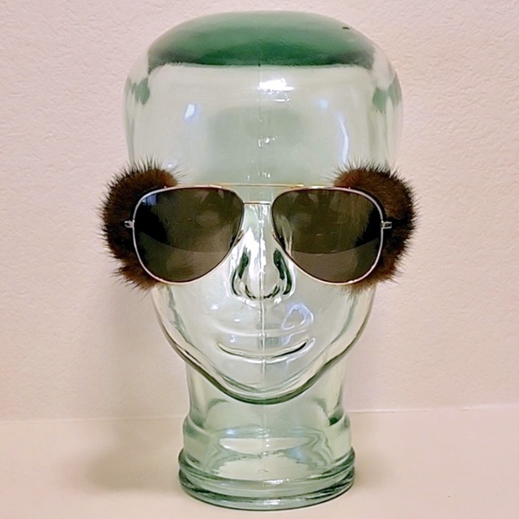 Saint Laurent Mink Fur Classic 11 Aviator Shield Sunglasses - Picture 12 of 14